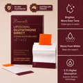 Noureli Glutathione Melt Strips with 60-day guarantee and Australian-owned badges