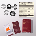 Noureli Glutathione Melt Strips supplement facts with certified halal badge