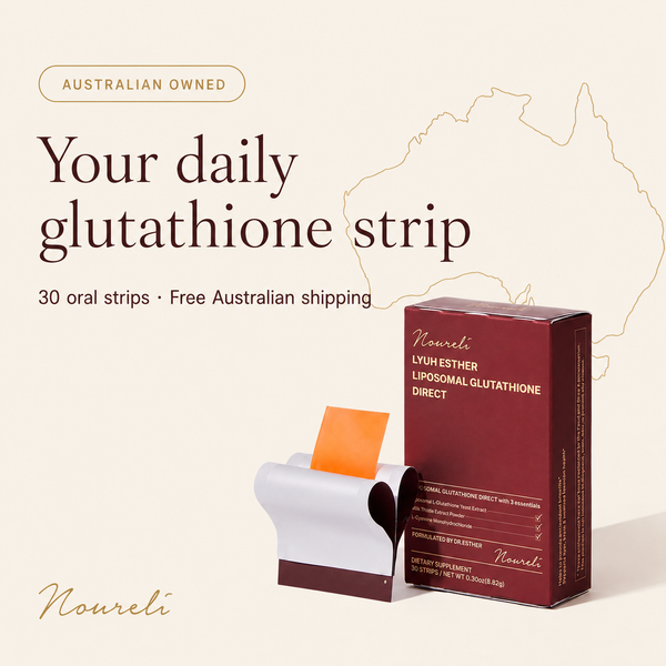
Noureli glutathione melt strips, Australian owned with free Australian shipping